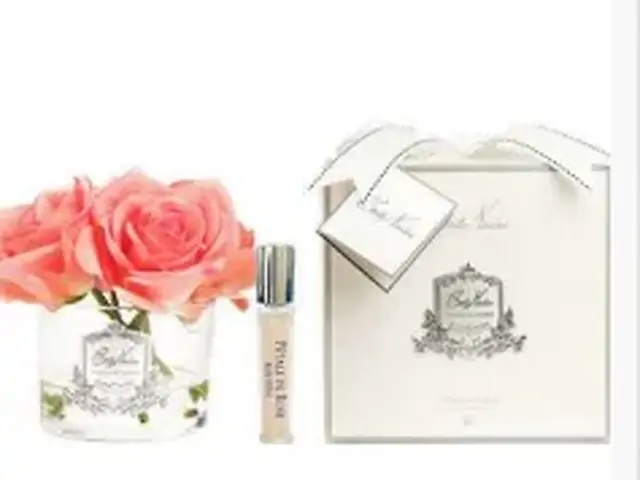 Five Rose White Peach-Clear Glass with Silver (5 розо прозр.стекло)