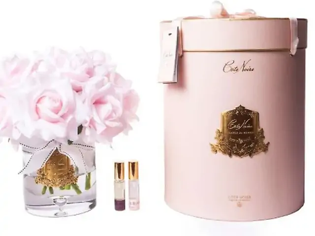 Twelve Roses - French Pink ( pink box with gold)