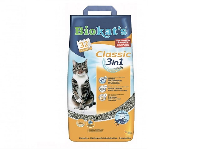 Biokats CLASSIC бентонітовий наповнювач (bentonite cat litter) 18 л.