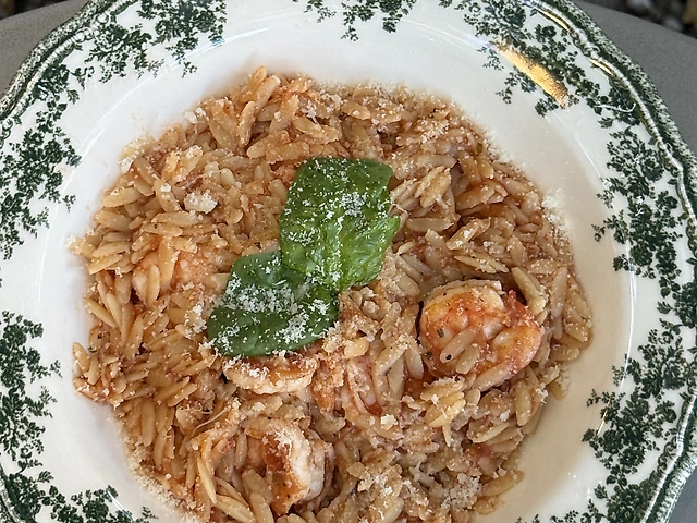Орзо з креветками
