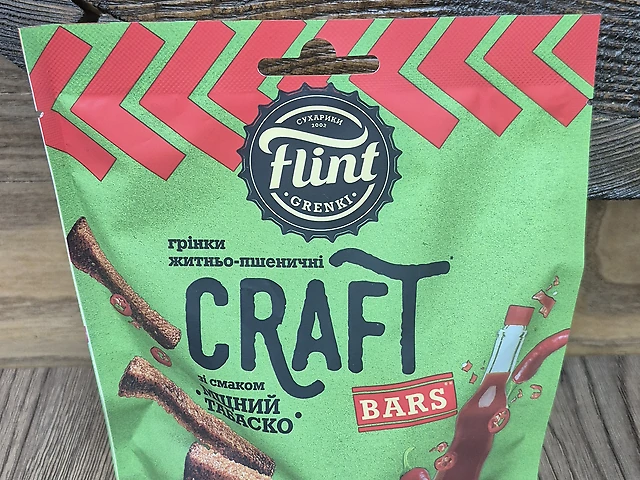 Сухарики ржаные CRAFT с табаско