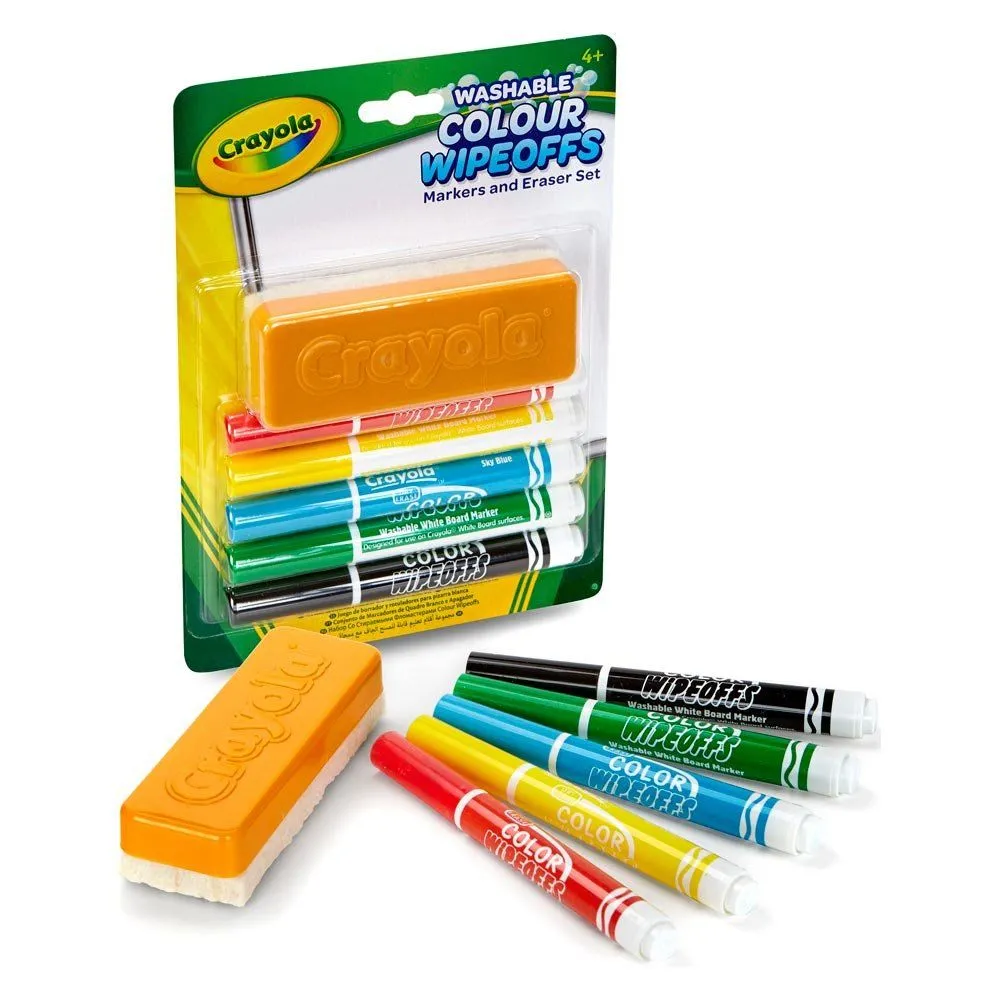CRAYOLA Набір фломастерів для сухого стирання з щіткою (washable)