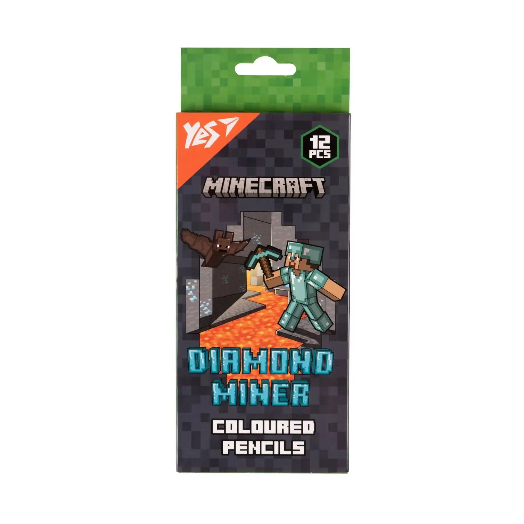 Олівці кольорові Yes 12 кол. "Minecraft. Diamond Miner"