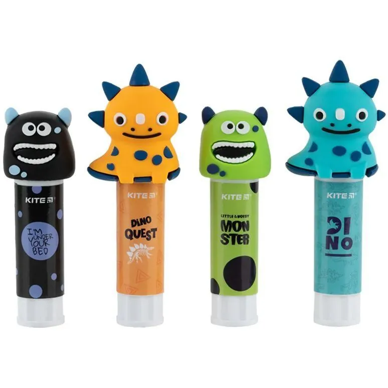 Клей-олівець PVP, 9 г з фігурним ковпачком, Kite