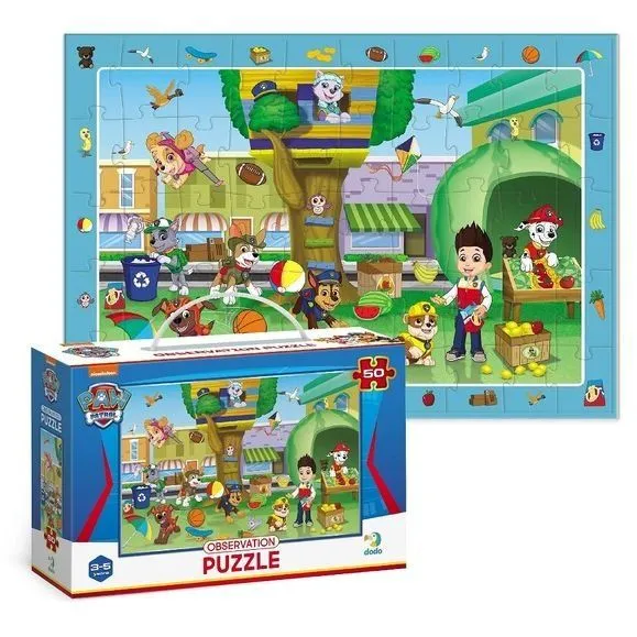Пазл обсерваційний на 50 елементів Paw Patrol. Літні розваги