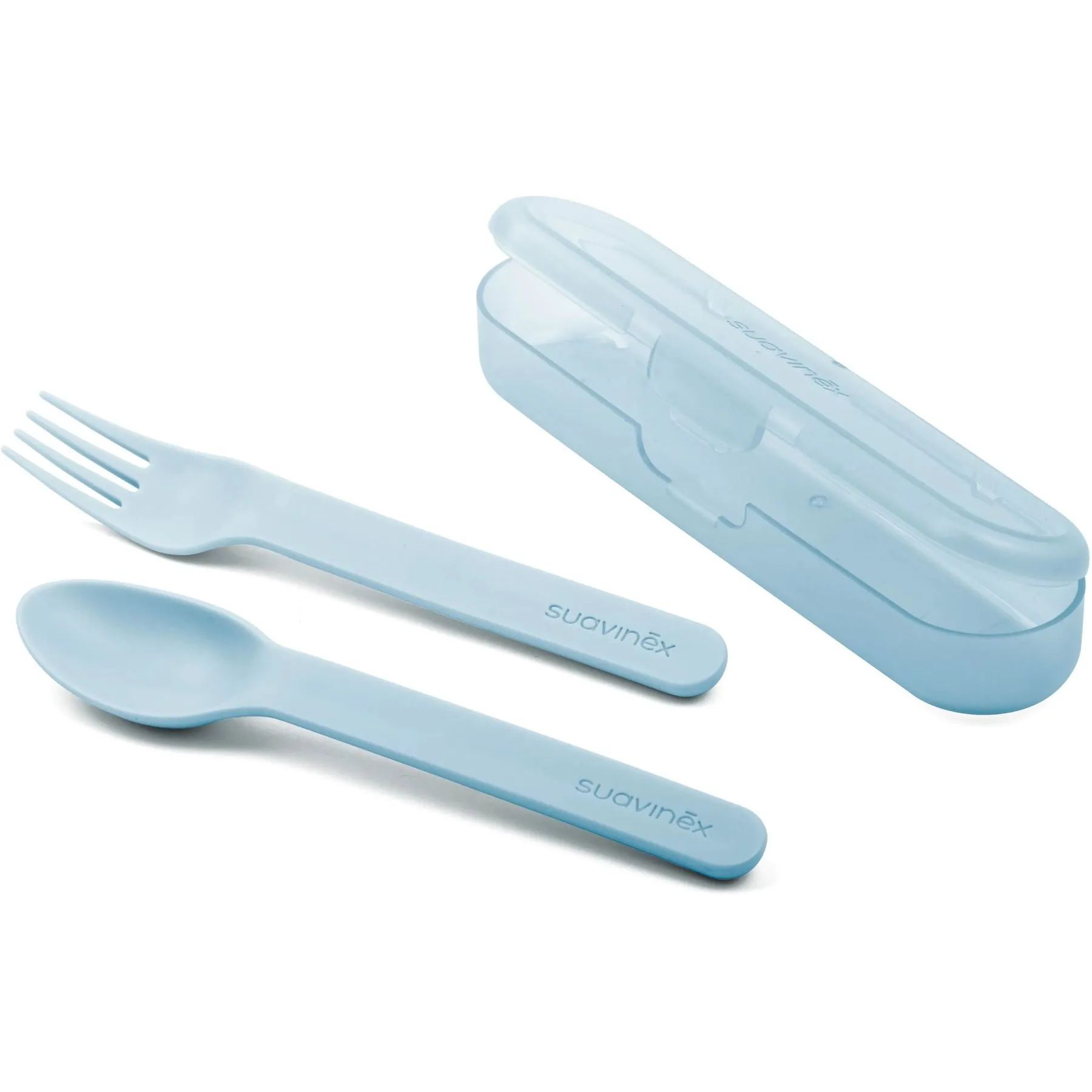 Набір столових приборів у футлярі(футляр, вилка, ложка)/синій