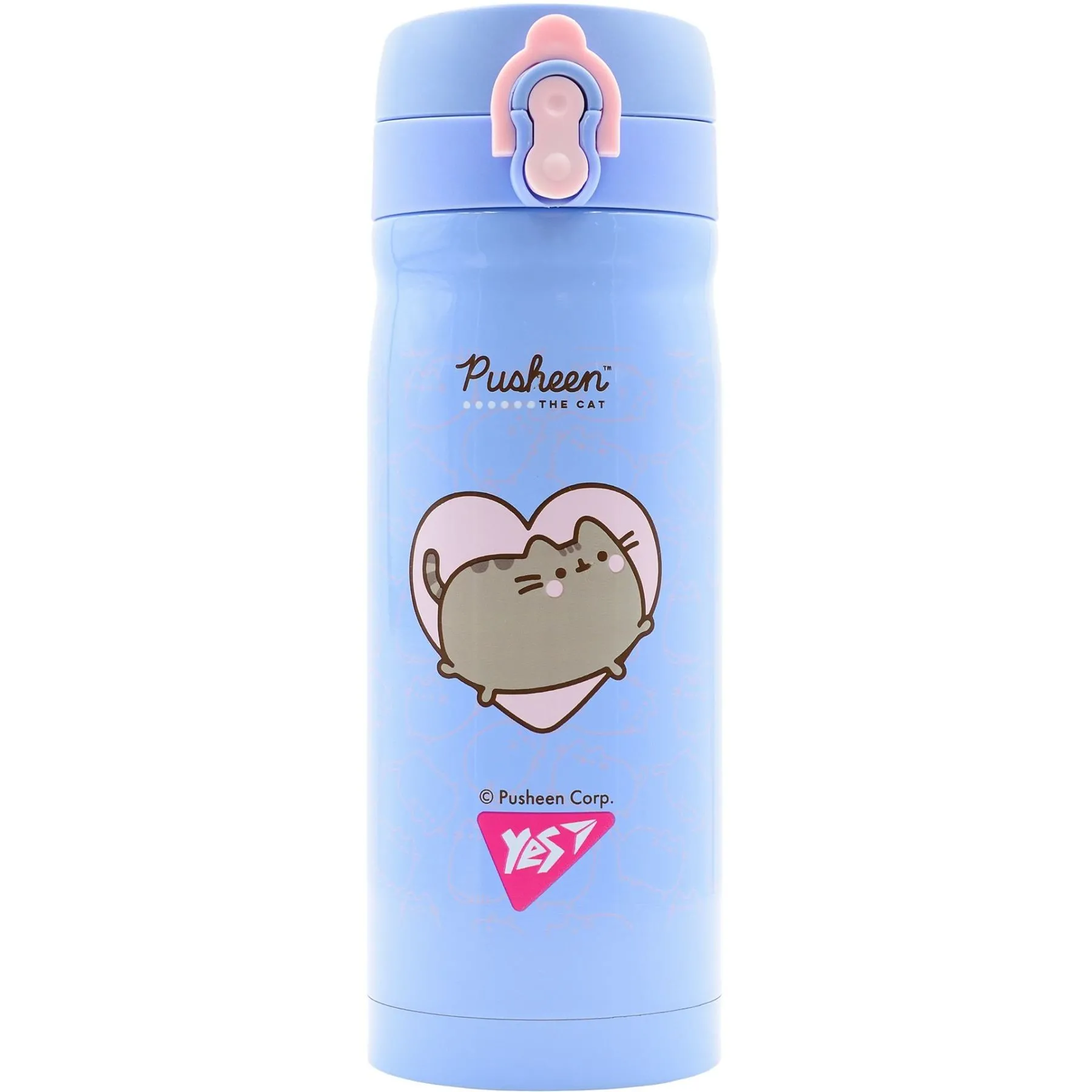 Термос Yes "Pusheen" 350 мл, блакитний