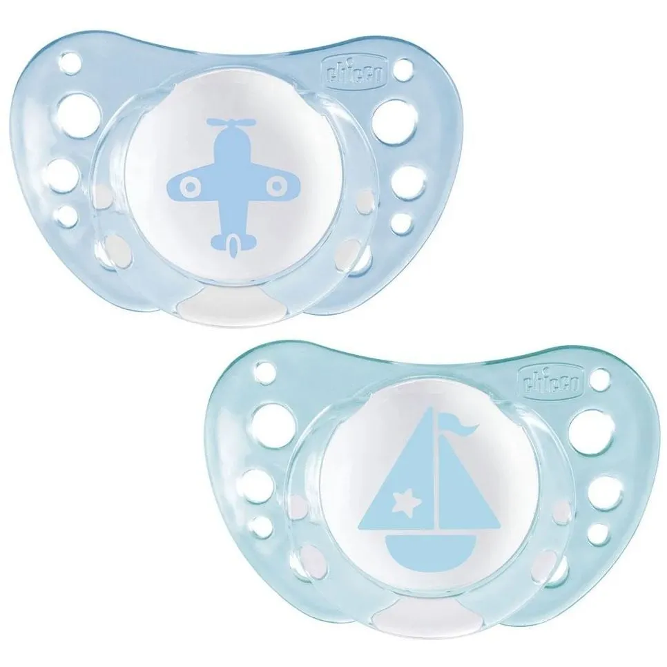 Пустушка Physio Air силіконова від 0 до 6 місяців 2шт. (блакитна)