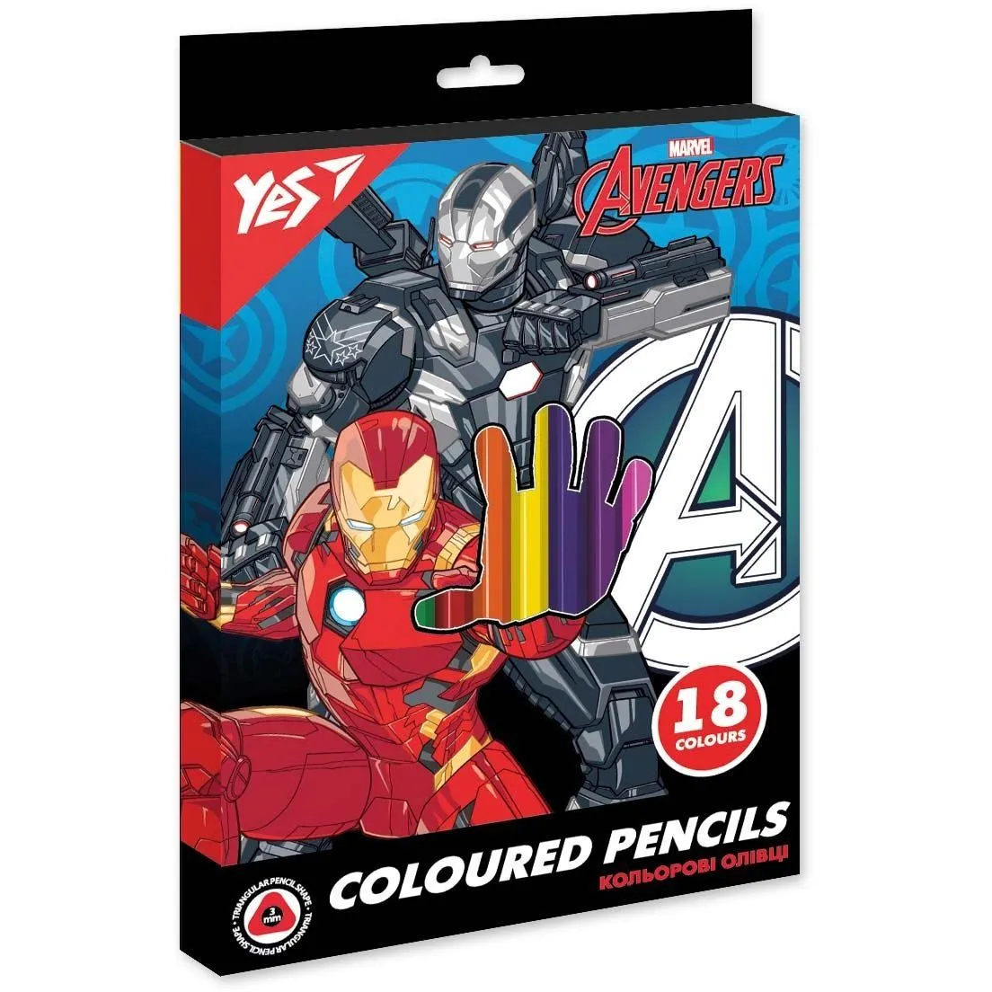 Олівці кольорові YES 18 кол. "Marvel.Avengers"