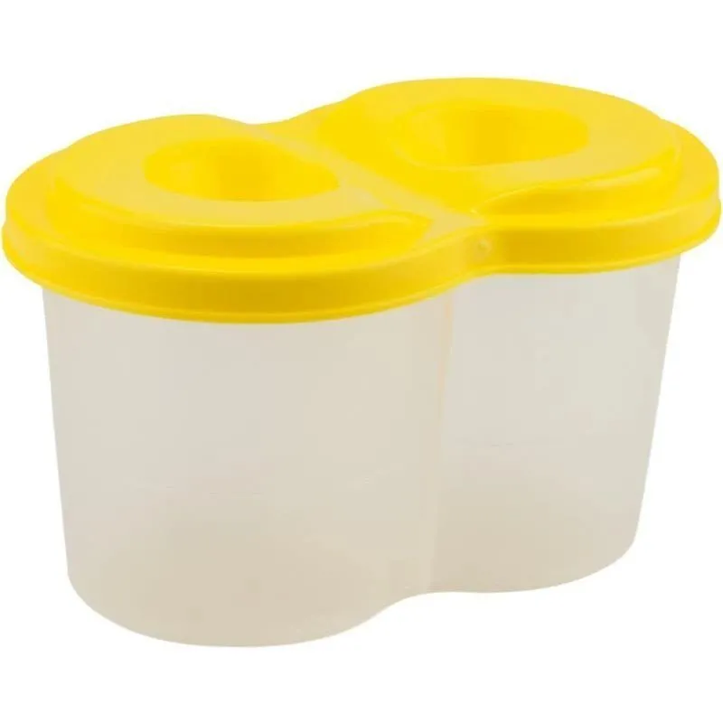 Стакан-непроливайка подвійний, жовтий