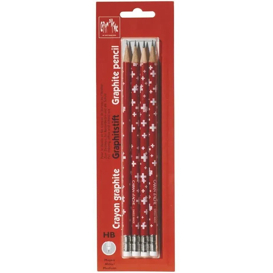 Набір Олівців Caran d'Ache Totally Swiss Прапор HB, 4 шт.