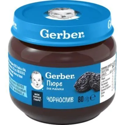 Пюре "Чoрнослив" 80 г, Gerber