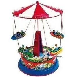 Весела карусель  механічна вінтажна іграшка з олова - "Колекційний подарунок"
