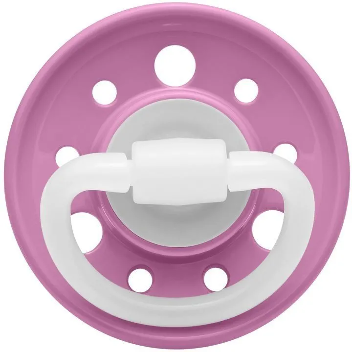 Пустушка кругла "Вишенька" - Рожева (латекс) (від 6 місяців),(1 шт)/ NIP