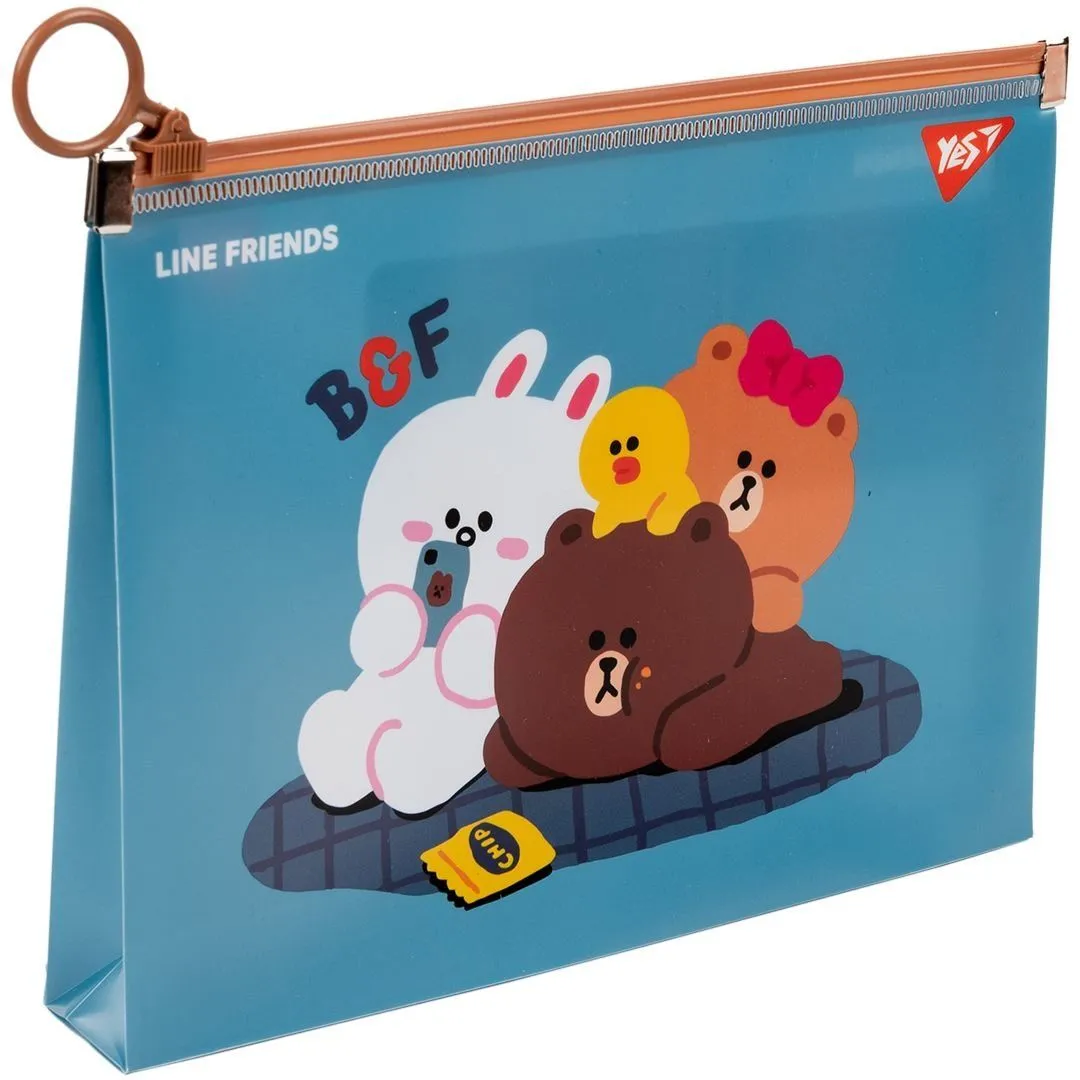 Папка-конверт YES B6 на блискавці &quot;Line Friends. Cony&quot;