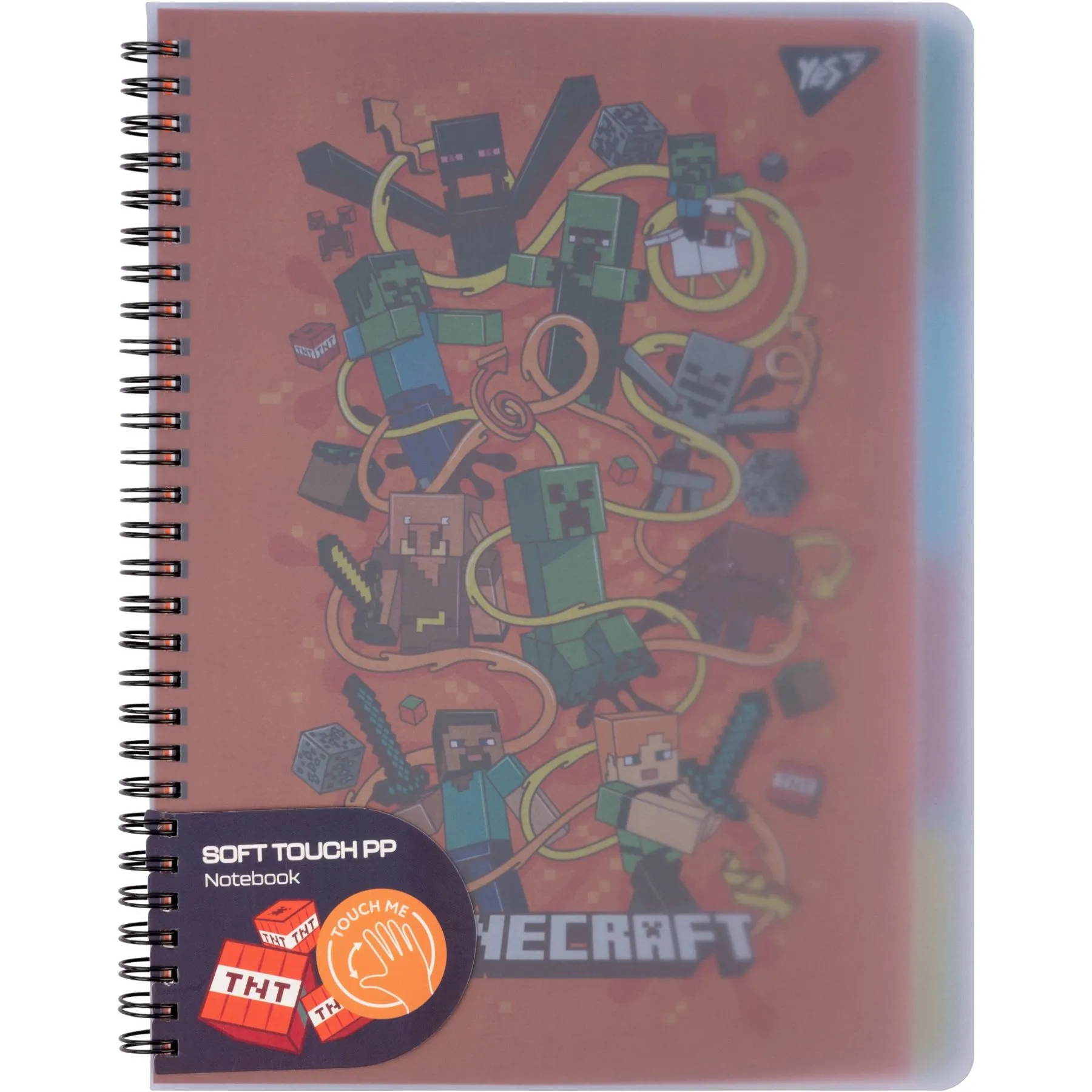 Зошит для записів YES В5, 80 арк., софт-тач пласт.обкл. "Minecraft"