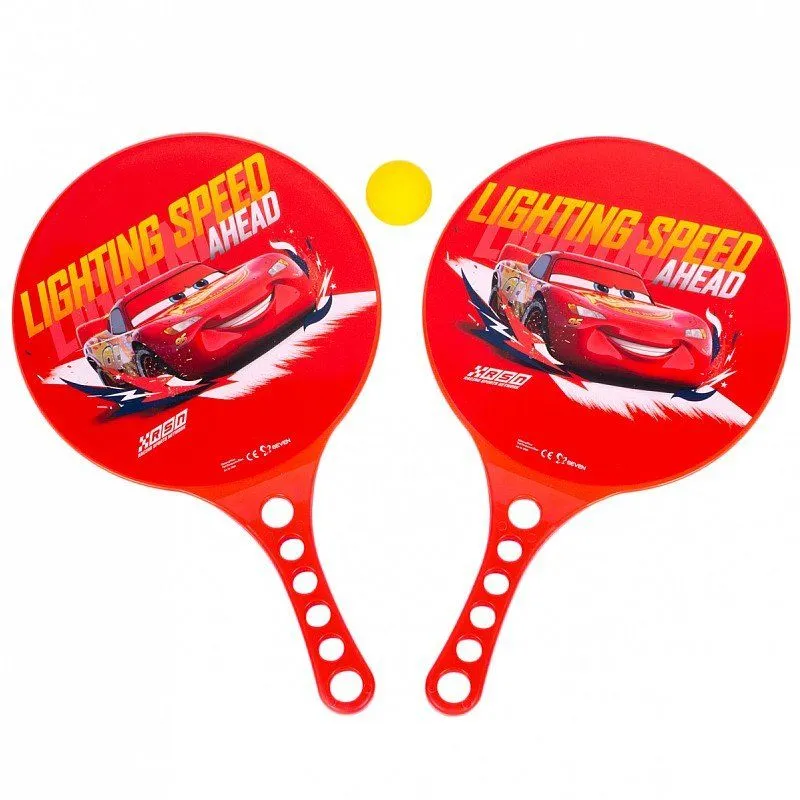 Набiр для настiльного тенiсу "Тачки" 2 ракетки + м'ячик у сітці 37*22*3 см