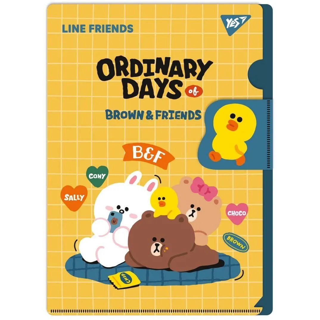Папка-куток YES A4 з клапаном &quot;Line Friends&quot;