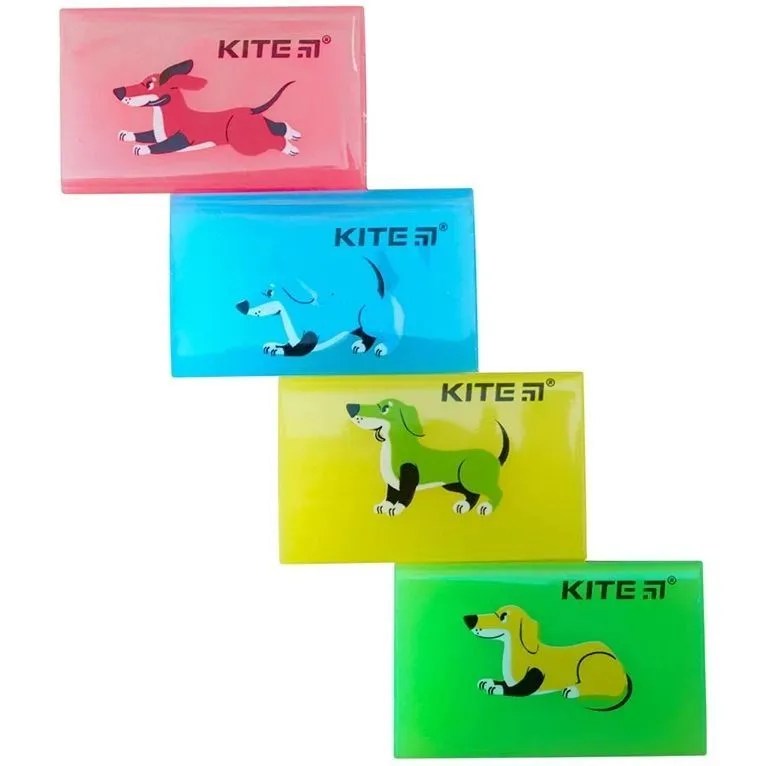 Гумка кольорова Kite Dogs, асорті