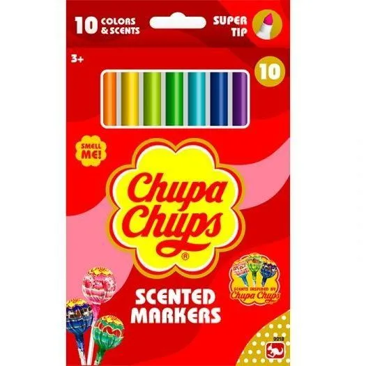 Фломастери 9218 10 кольорів, аромат., кор., 12,19-1 см.