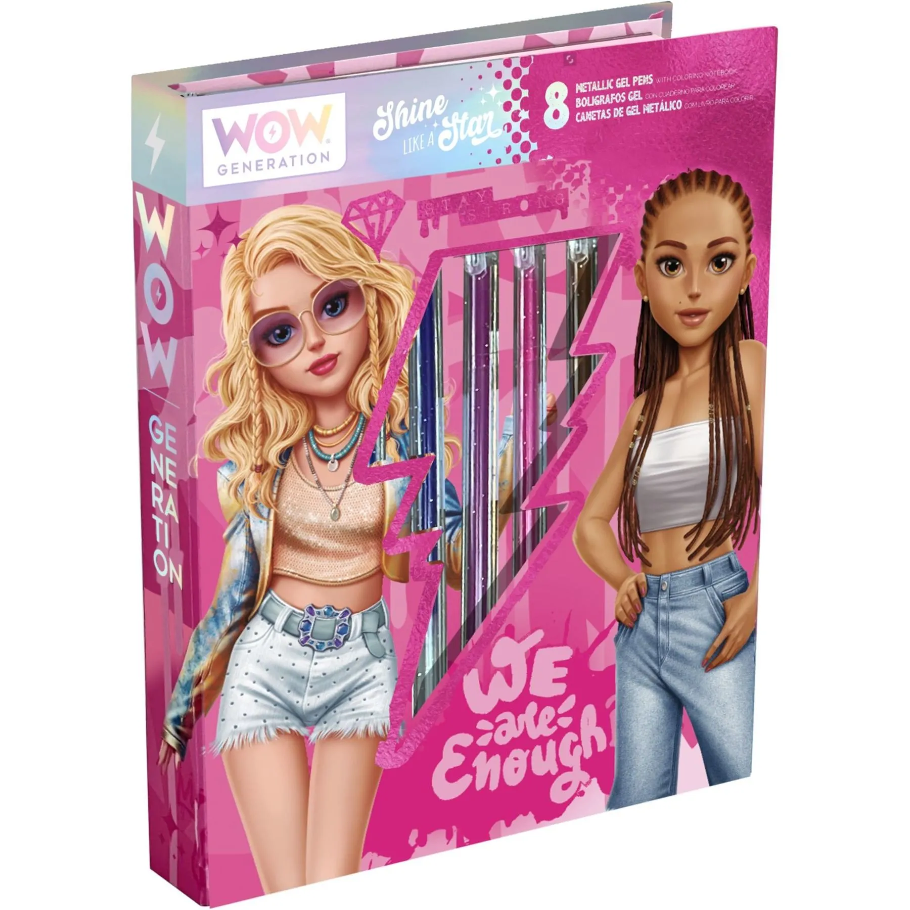 РОЗМАЛЬОВКА БЛОКНОТ З 8 ГЕЛЕВИМИ РУЧКАМИ  WOW GENERATION