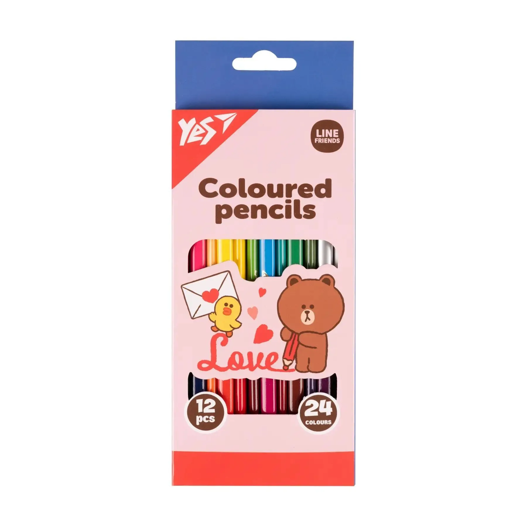 Олівці кольорові Yes 12/24 кол. "Line Friends. Choco love"