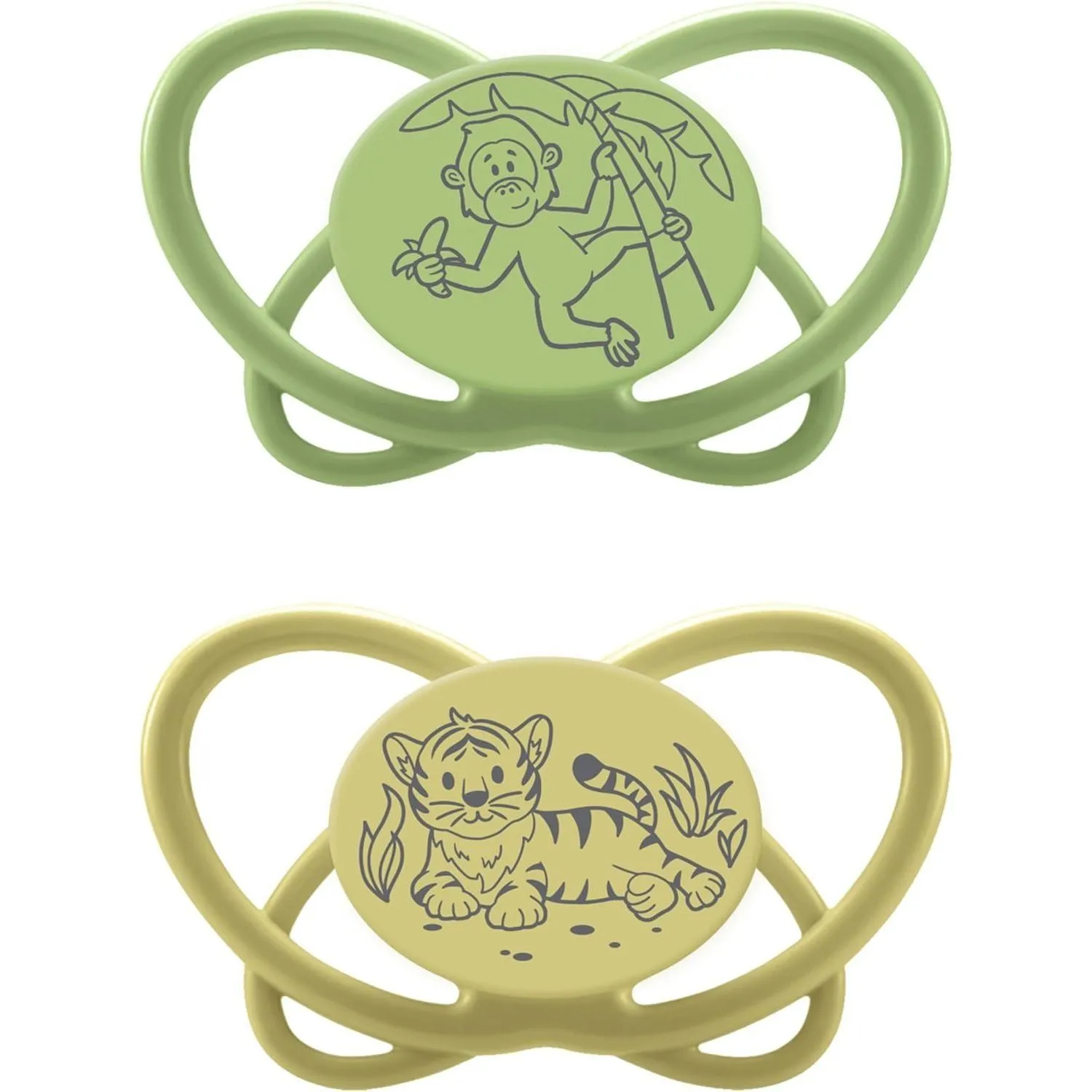 Пустушка кругла "Мій метелик " "Зелена Серія" (Зелений) (силікон) (від 0 до 6 місяців),(2 шт)/ NIP