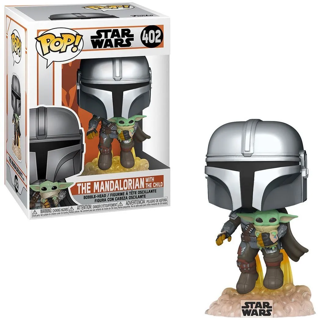 Ігрова фігурка Funko Pop! серії "Мандалорець" - Мандалорець, що летить з малюком
