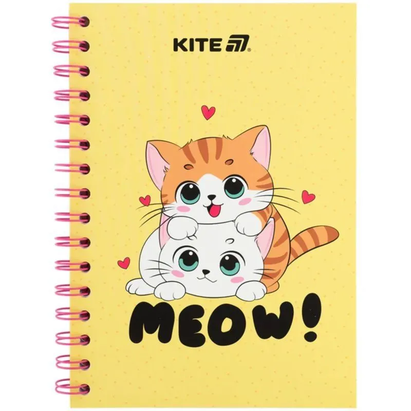 Блокнот на спіралі картонна обкл., А5, 80 арк, кл, Cute 1