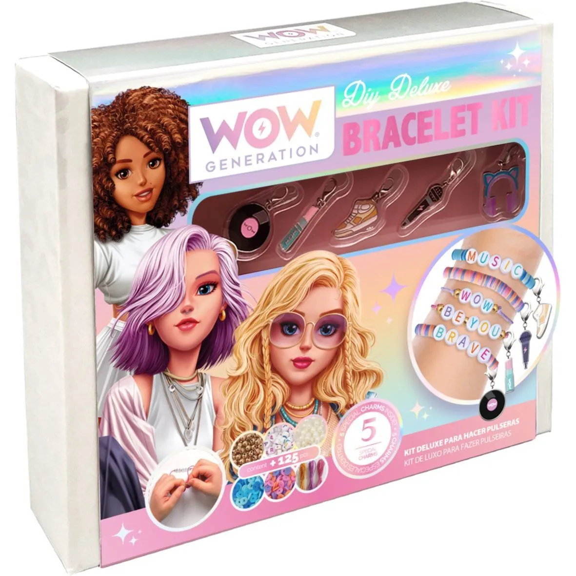 НАБІР ДЛЯ СТВОРЕННЯ БРАСЛЕТІВ [зроби самk з 5 металевими брелоками WOW GENERATION