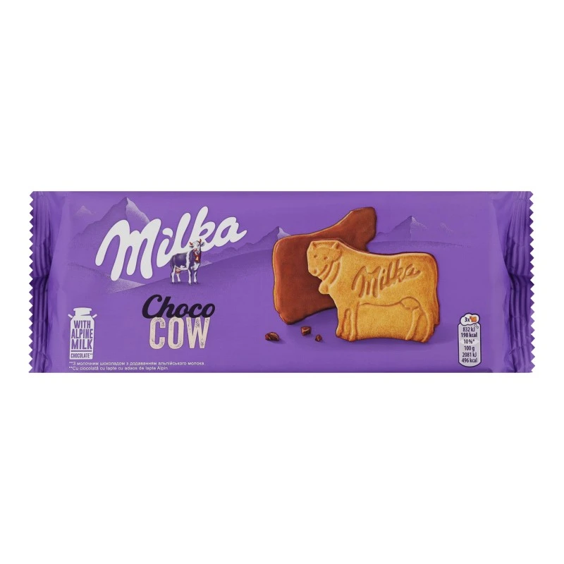 Печиво вкрите молочним шоколадом Choco cow Milka, 200 г