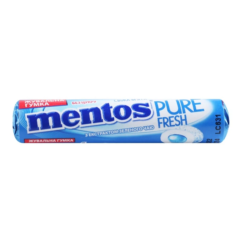 Гумка жувальна Свіжа м&#039;ята Pure fresh Mentos, 15.75 г