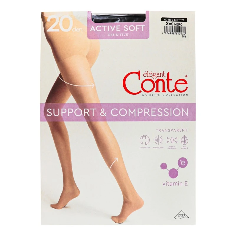 Колготки Active Soft 20 den Nero Conte Elegant, р.2