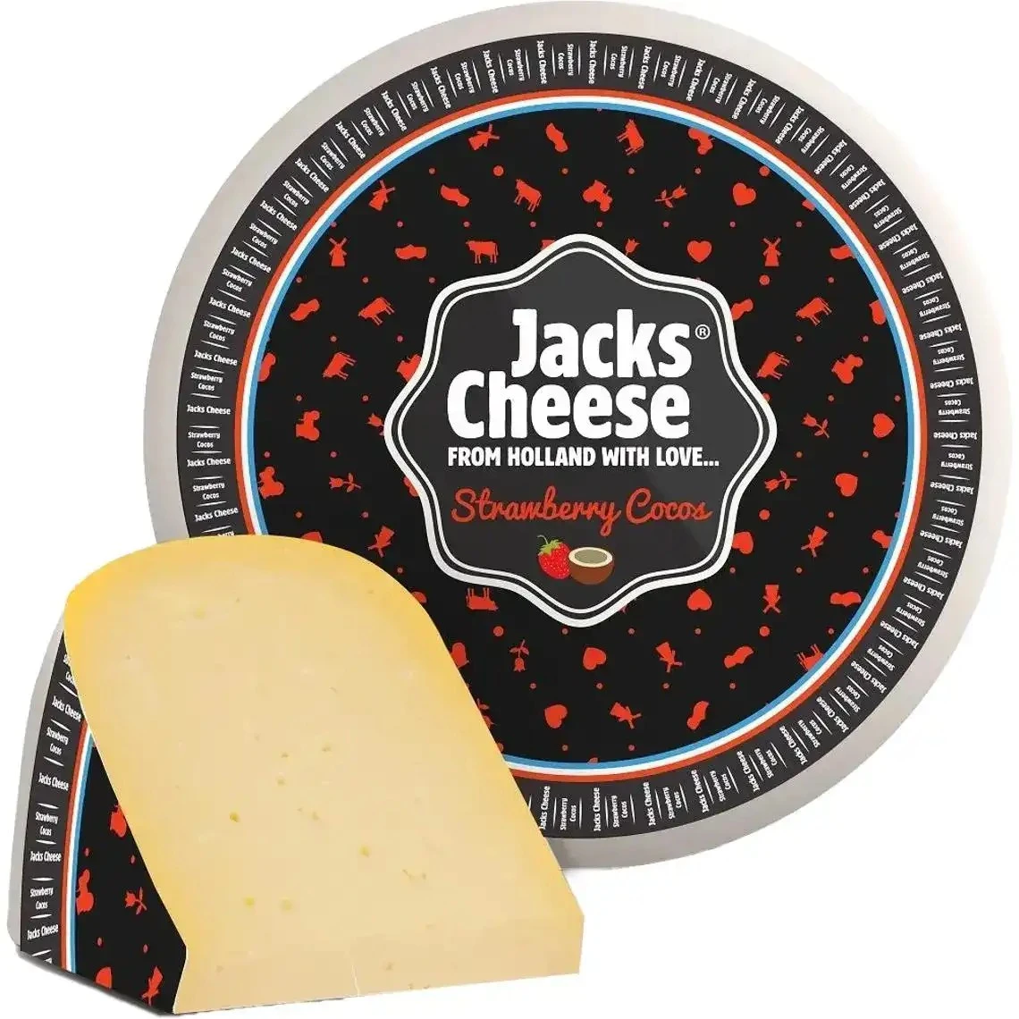 Сир Гауда з полуницею та кокосом 50% Jack Cheese, 100 г