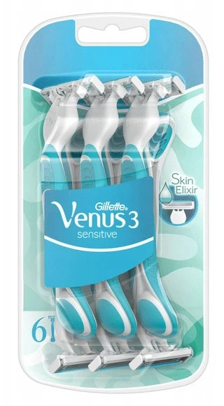 Станок для гоління одноразовий Venus 3 Sensitive Gillette, 6 шт
