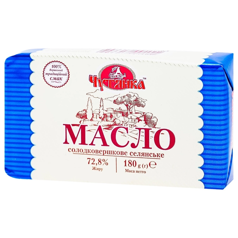 Масло солодковершкове 72.8% Селянське Чутянка, 180 г