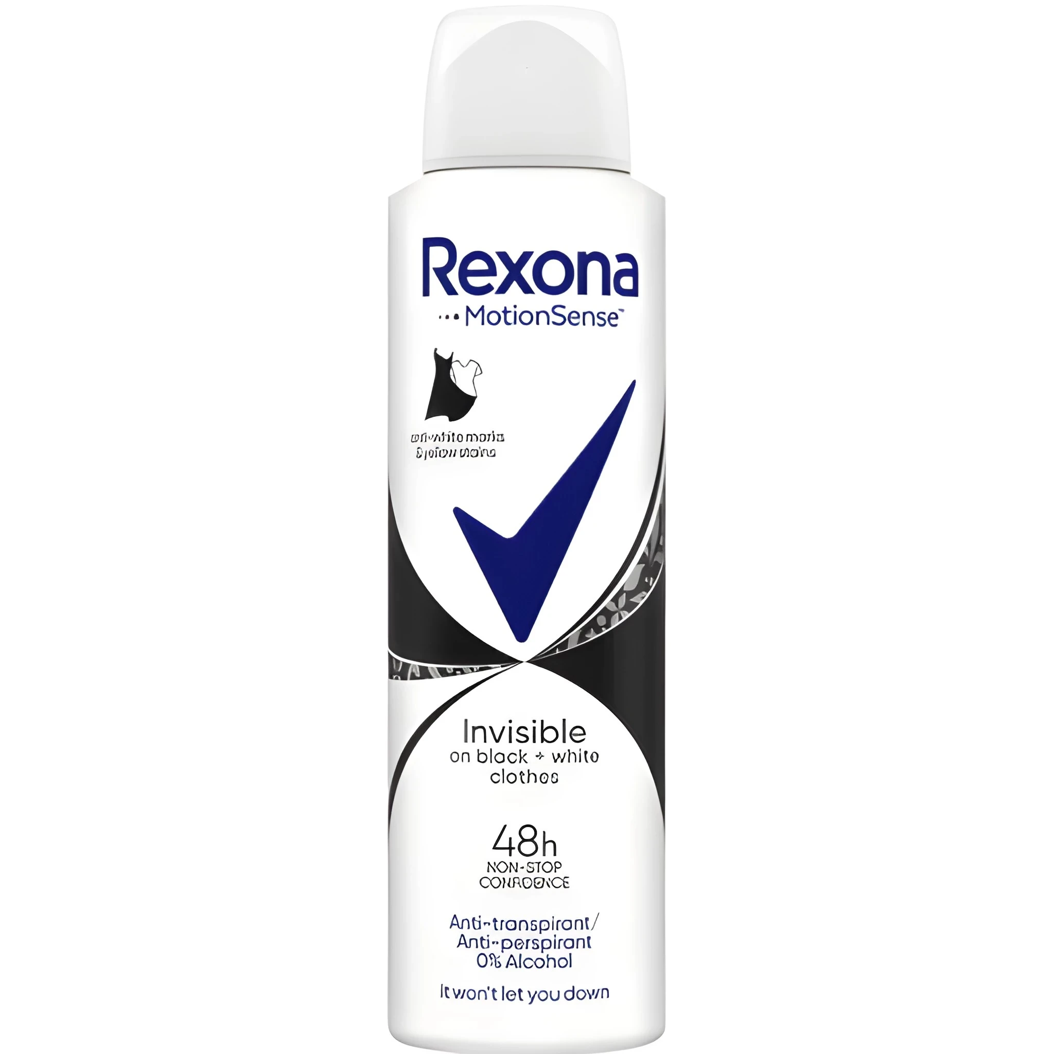 Антиперспірант аерозоль Невидима на чорному та білому одязі Rexona, 150 мл