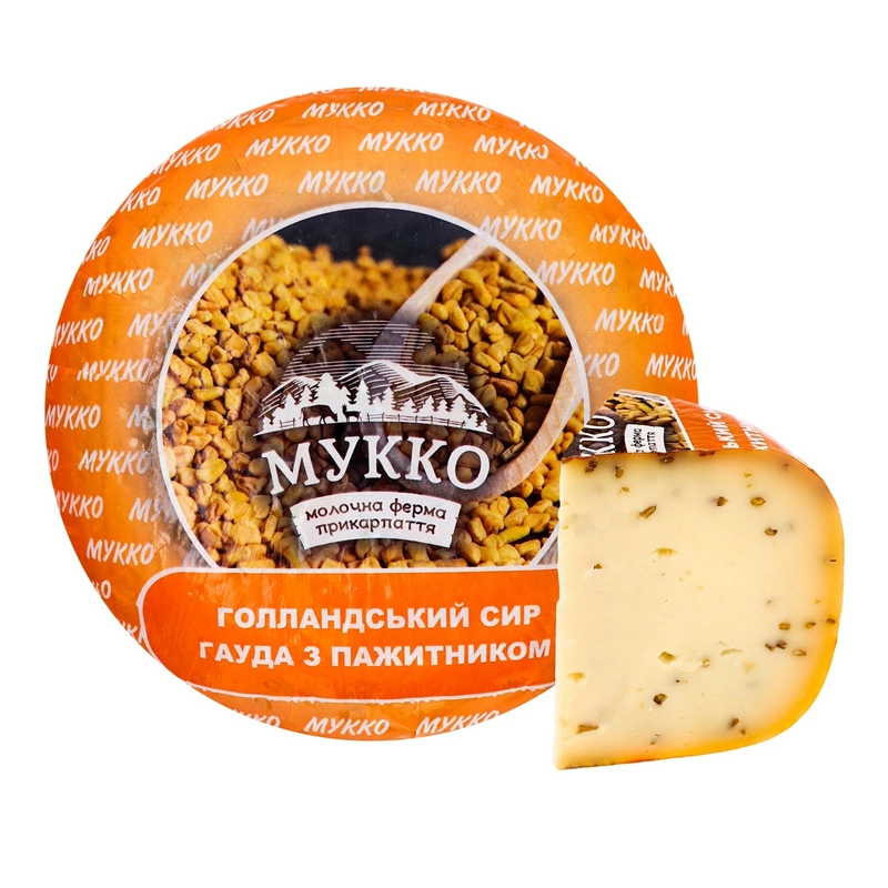 Сир твердий 51,7% з пажитником Мукко