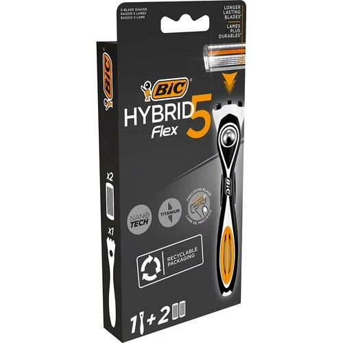 Станок для гоління 5 Flex + 2 змінних картриджа Bic, 1 шт.