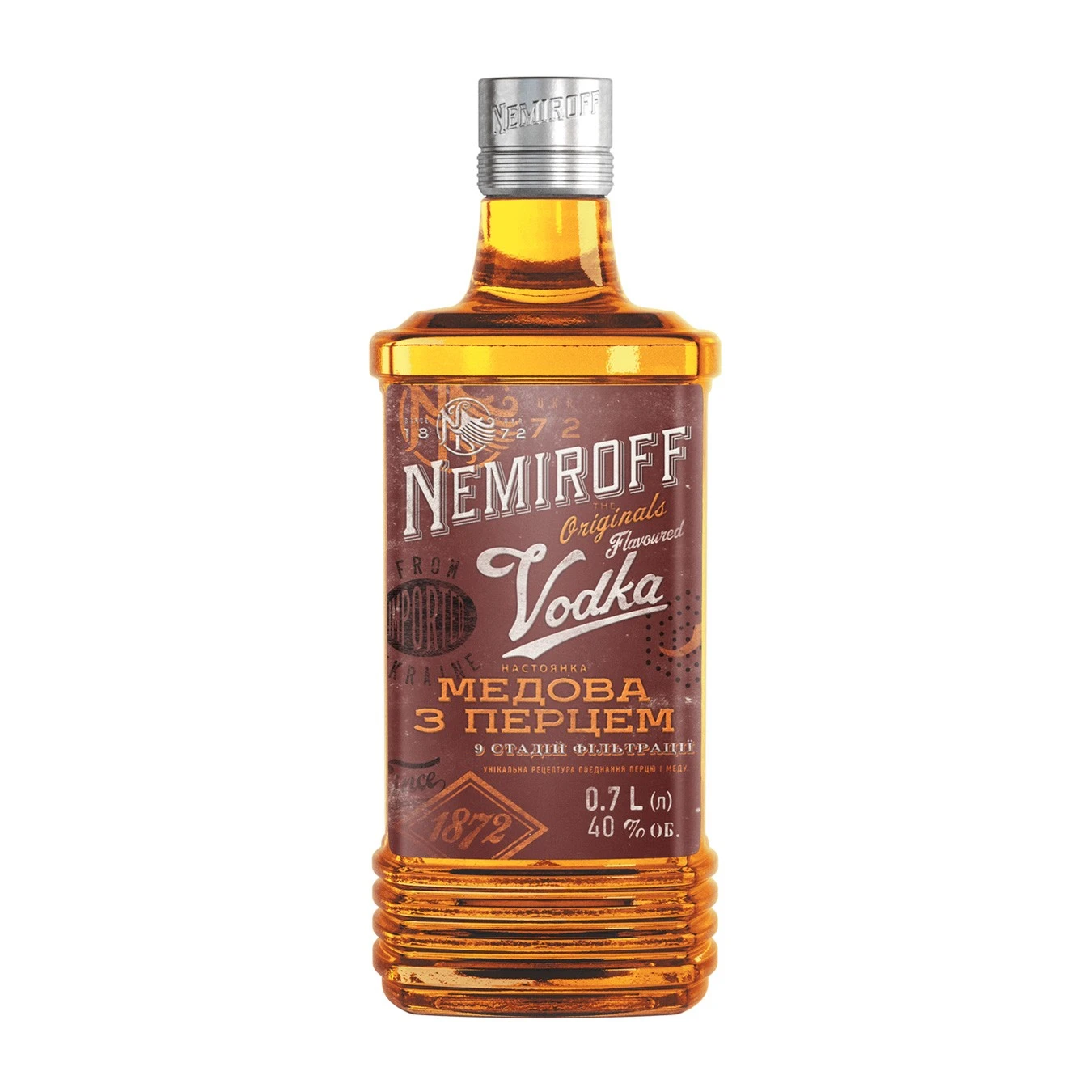 Настоянка Українська медова з перцем Nemiroff, 0.7 л