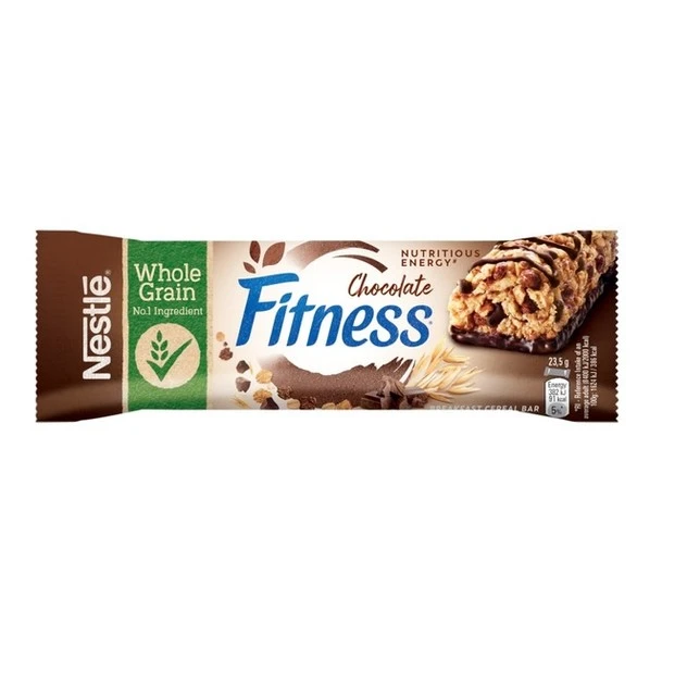 Сухий сніданок батончик злаковий з шоколадом Fitness Nestle, м/в 23.5г