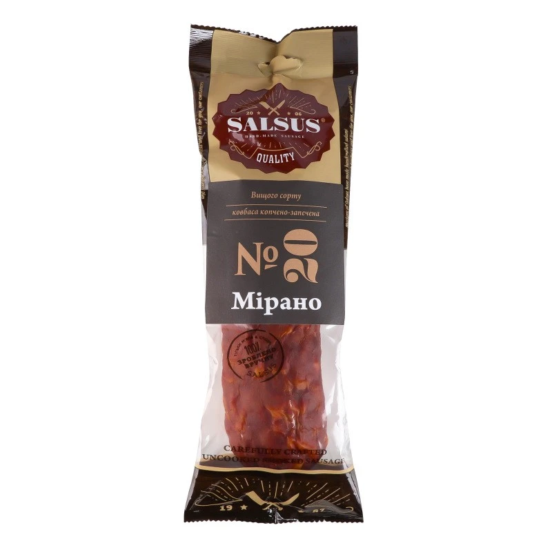 Ковбаса варено-копчена Мірано в/с Salsus, 300 г