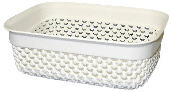 Корзина прямокутна крем 1.1 л Drop Ucsan Plastik, 1 шт