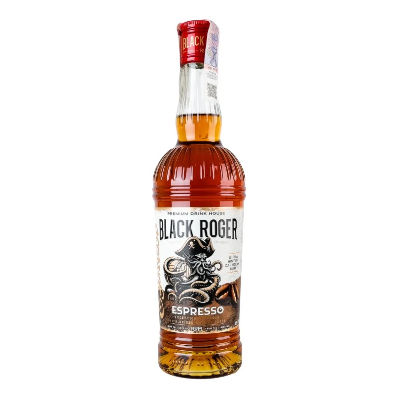 Спиртний напій з ромом 35% Black Roger Espresso, 0.5 л