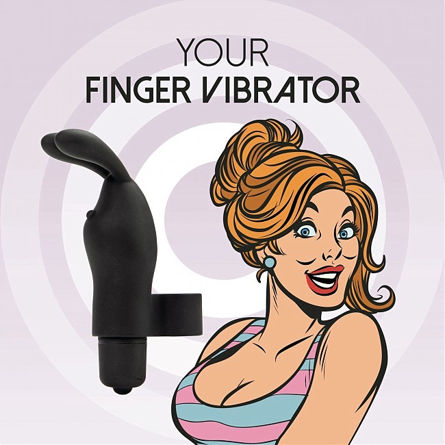 Вібратор на палець FeelzToys Magic Finger Vibrator Black, 10 х 3 см (Чорний)