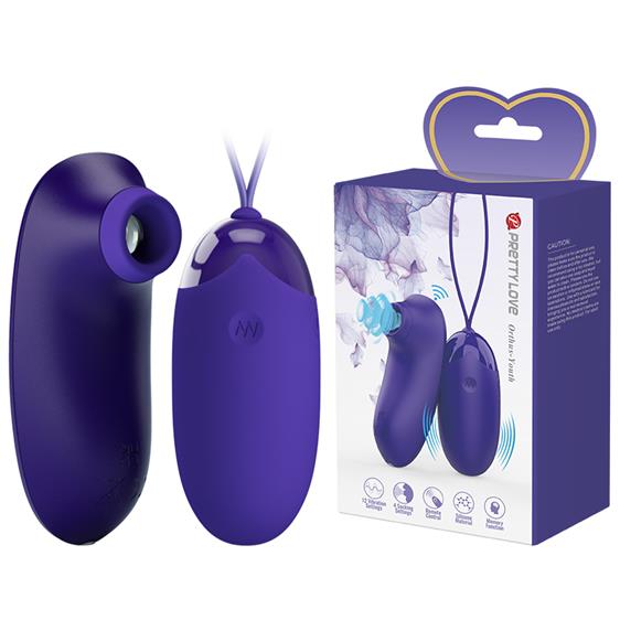 Віброяйце та вакуумний стимулятор Pretty Love Orthus-Youth Stimulator Blue.