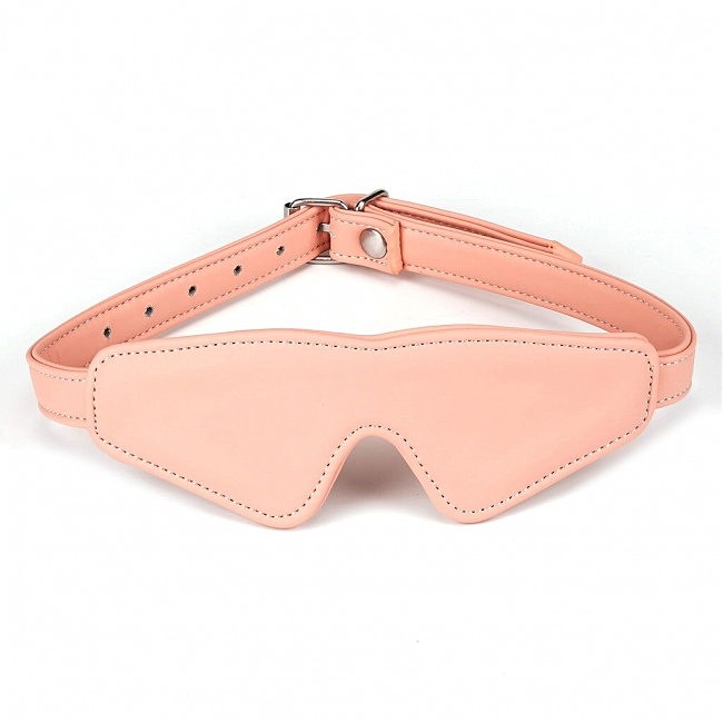Маска на очі з штучної шкіри Liebe Seele Dark Candy Pink Blindfold, ніжно-рожева