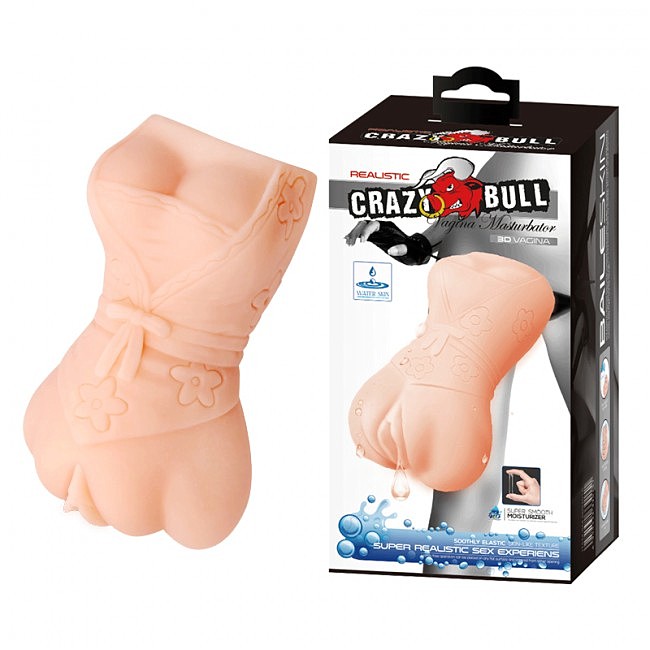 Мастурбатор-вагіна Crazy Bull Vagina Flower Masturbator, тілесний, 13 х 7,5 см