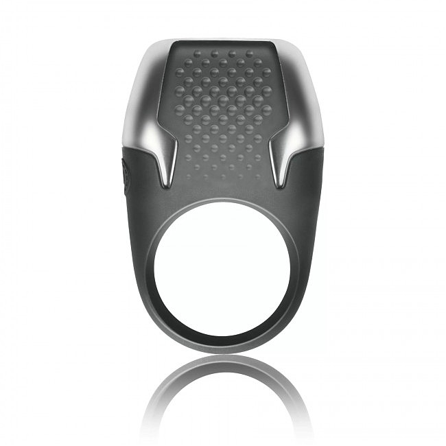 Перезаряжаемое эрекционное кольцо на член Climaximum Tyro Grey, 10 режимов вибрации