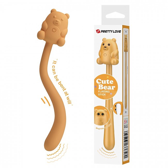 Вібратор точки G Pretty Love Cute Bear, у вигляді ведмедика, 7 вібраційних функцій (коричневий)